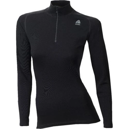 Aclima WarmWool Mockneck Damen - Jet Black