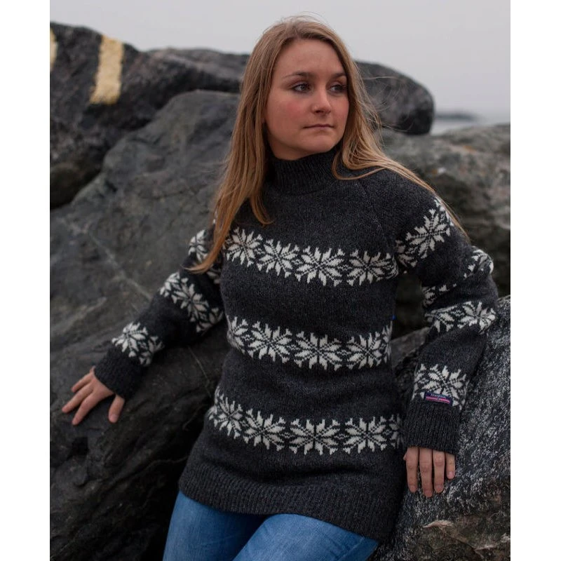 Norwool Islænder Sweater til dame - Koksgrå - L