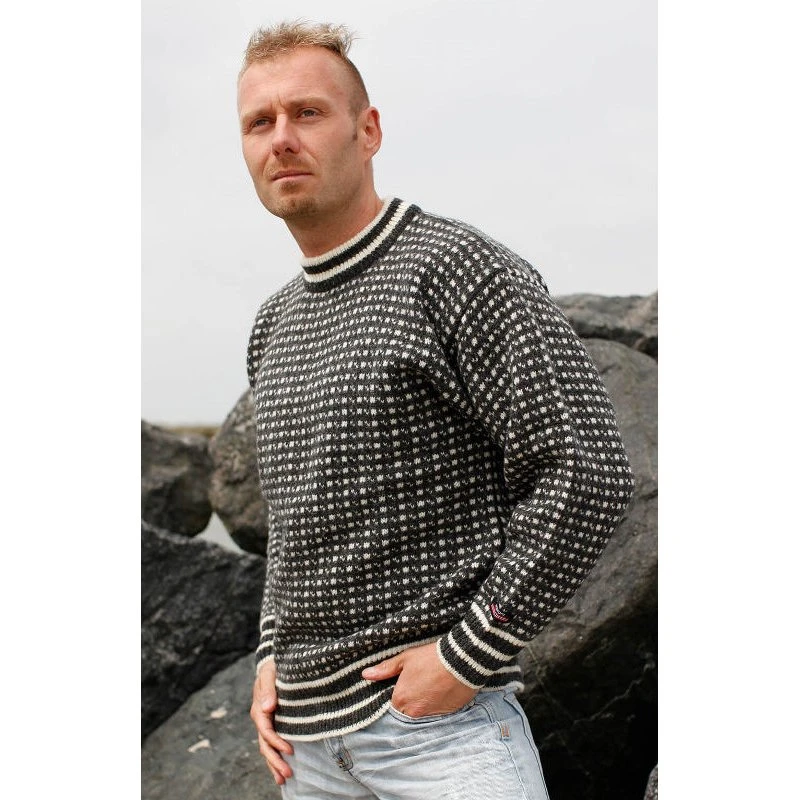Norwool Færøsk Sweater i uld - Koksgrå - 2XL
