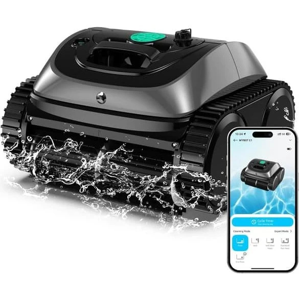 WYBOT C1-OS800 Trådløs Poolrobot til Bund, Vægge og Vandlinje