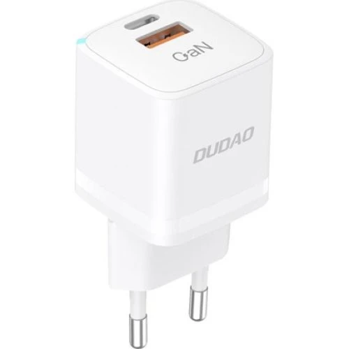 Dudao A13Pro GaN 33W Vægoplader med USB-C & USB-A - Hvid