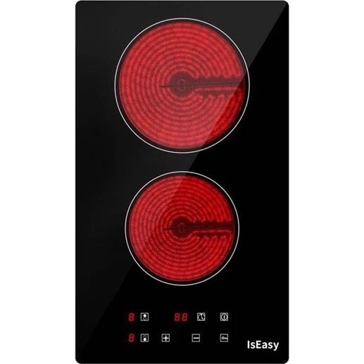 IsEasy T2V-01M Keramisk/Elektrisk Kogeplade med 2 zoner