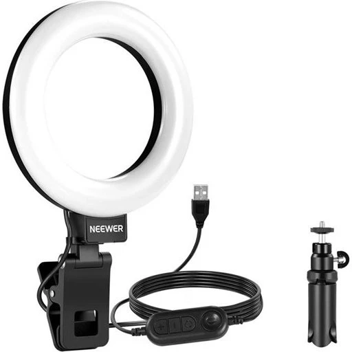 Neewer BR60 5" Clip-On Ring Light med bordstativ