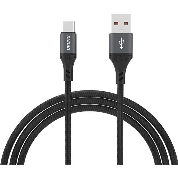 Dudao L3ST USB-A til USB-C Kabel, 1.2m, Flettet, Sort