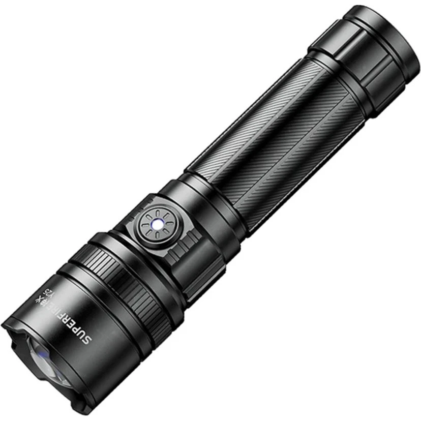 Superfire Y25 Lommelygte - 600 lm med laserstråle og USB-C