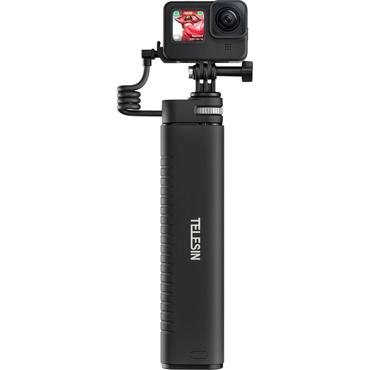 TELESIN Power Grip Selfie Stick med 10.000 mAh Powerbank