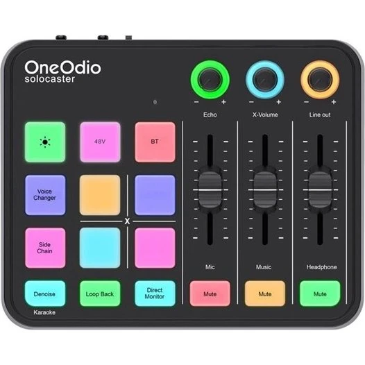 OneOdio Solocaster Audio Mixer og Sound Card