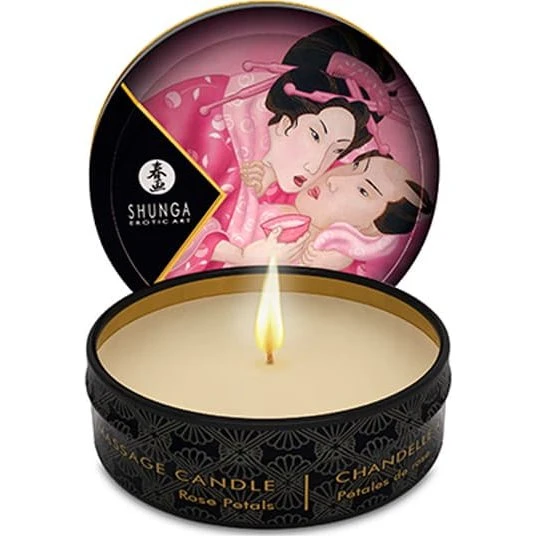 Shunga Erotic Art Massage Candle Rose Petals 30ml