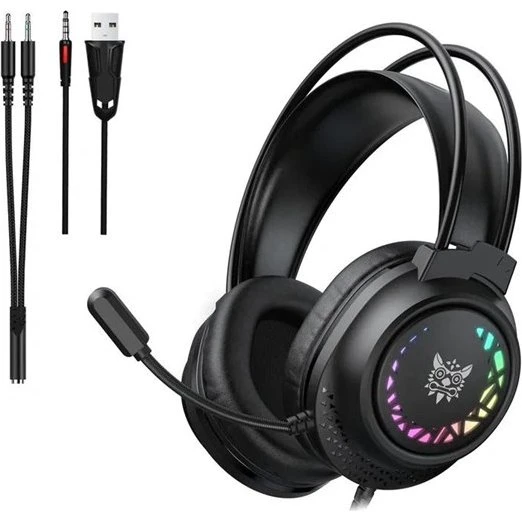 ONIKUMA X92 Gaming Headset - Sort med RGB