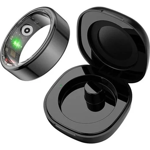 Colmi R02 Smart Ring Size 10 Black med opladningsetui
