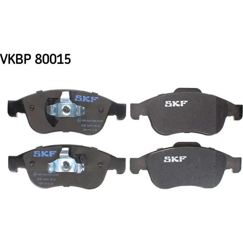 SKF Bremseklodser til Renault, Nissan og Dacia - VKBP 80015