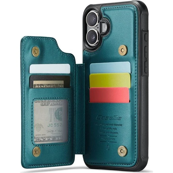 CaseMe C22 Walletcover til iPhone 17 - Petrol
