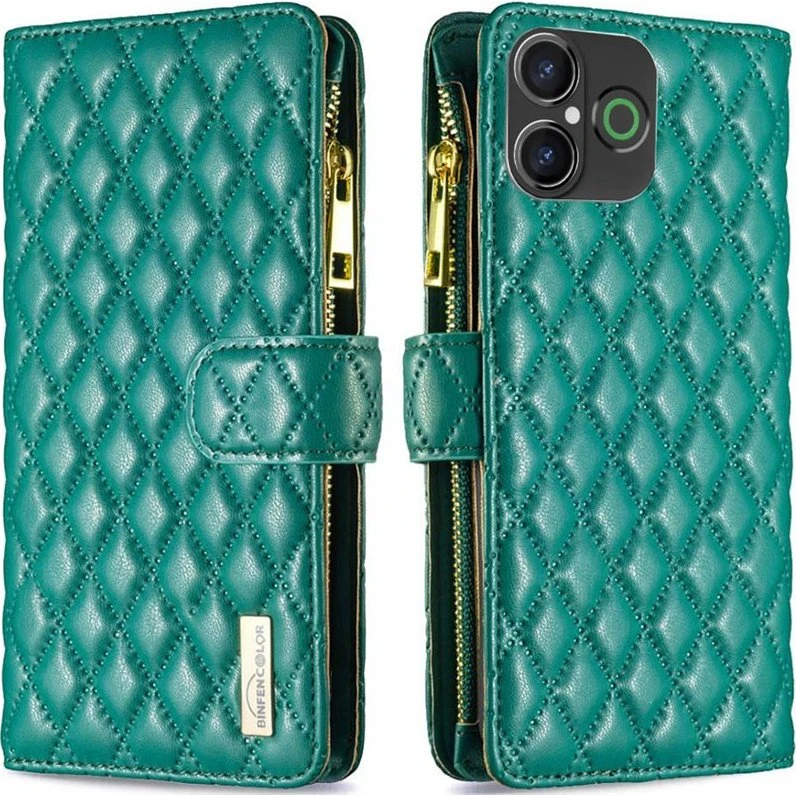 Rhombus Walletcover til Doro Aurora A31 - Forest Green