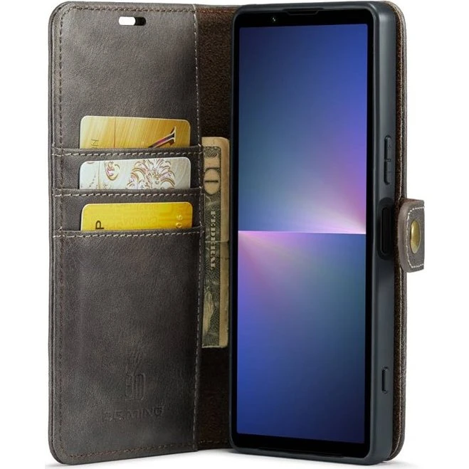 DG-Ming 2i1 Wallet Cover til Sony Xperia 5 V - Grå