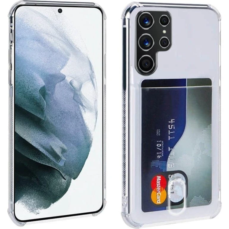 Silikonecover med kortlomme til Samsung Galaxy S23 Ultra