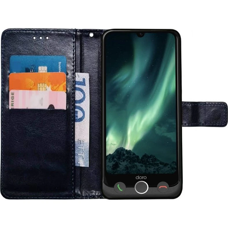 Doro Aurora A31 Wallet Cover - Mørkeblå (3 kortlommer)