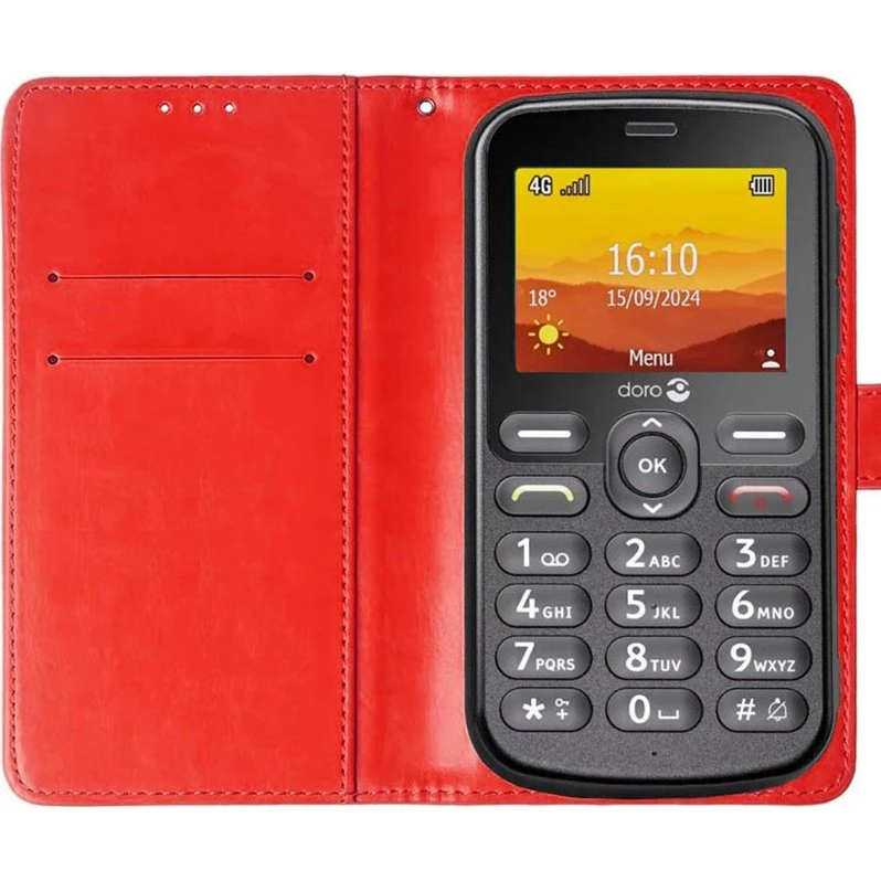 Doro Leva L11s Wallet Cover 2-kort - Rød