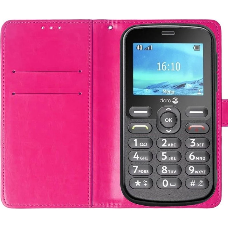 Doro 1881 Wallet Cover - Lyserød med 2 kortlommer