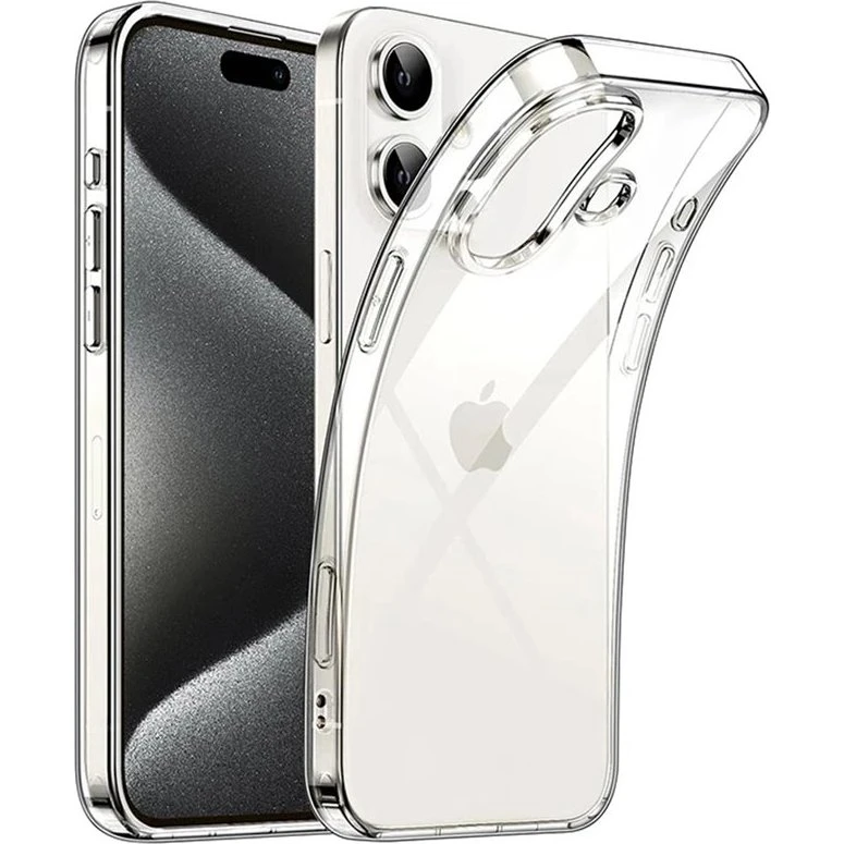 Silikonecover gennemsigtig til Apple iPhone 16