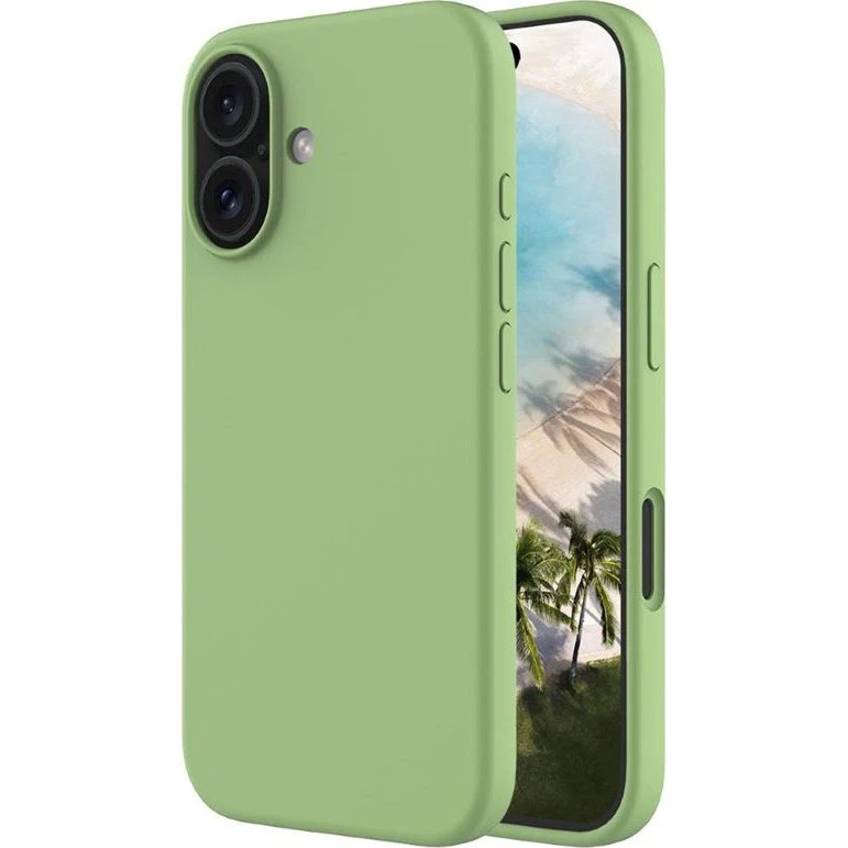 Liquid Silikonecover til Apple iPhone 16 Plus - Matcha Green