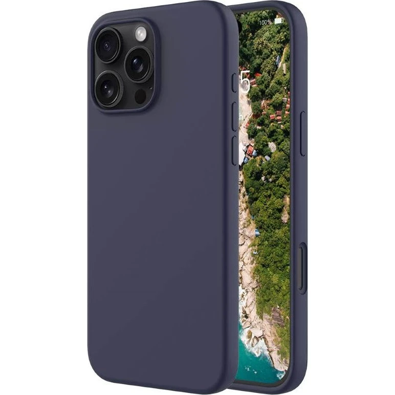 Liquid silikonecover til Apple iPhone 16 Pro Max - Midnight Blue