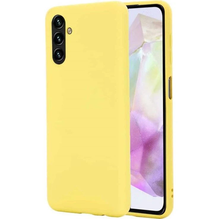 Liquid silikonecover til Samsung Galaxy A55 - Gul