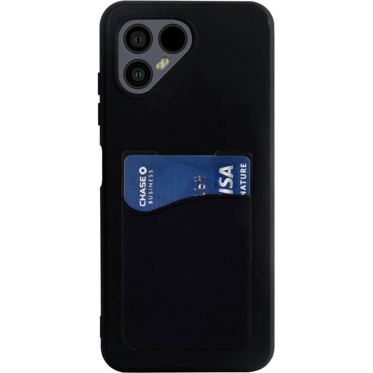 Fairphone 5 Silikonecover med kortholder - Sort