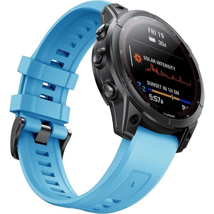 Sport urrem til Garmin Fenix 7X - Lyseblå