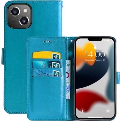 Apple iPhone 13 Wallet Cover - Lyseblå (3 kort)
