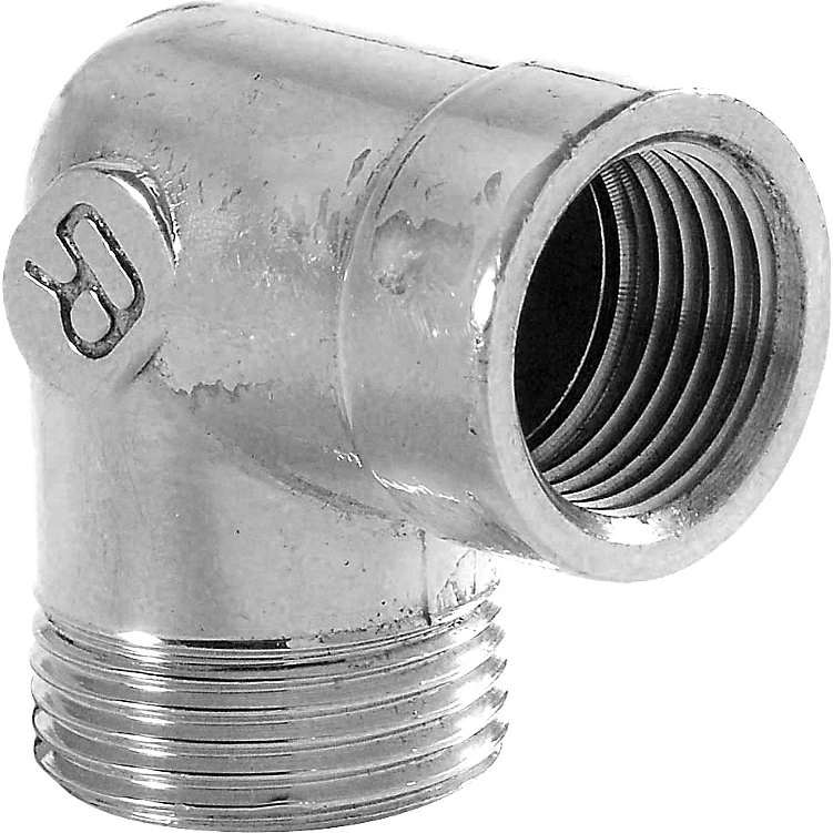 Vinkel 3/4'' muffe/nippel i forkromet messing