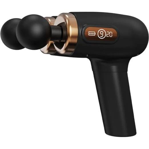 Fasciapistol Dobbelt Hoved Massagepistol - Sort