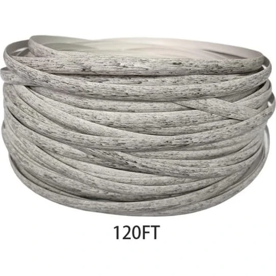 36,57 m Plast Rattan Reparationsstrimmel - Light Grey