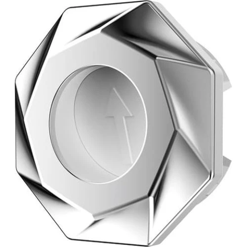 2 stk. Vask Overløbsdæksel - Sølv ABS (22-24mm)