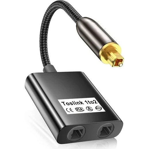 0,25 m Audio Fiber Optisk Splitter - Toslink Dobbelt Output