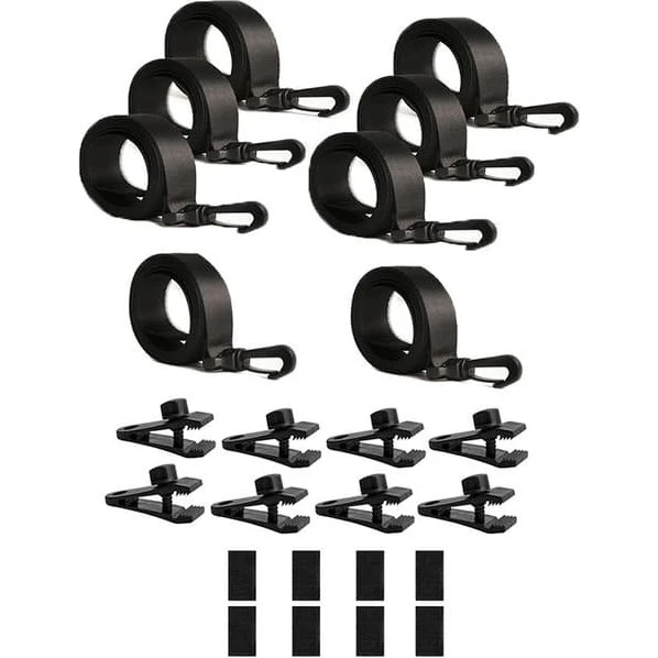 Pool Solar Cover Reel Fastgørelsessæt med stropper, 8-pack