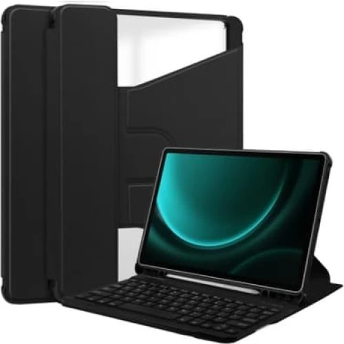 360° Bluetooth Tastatur Cover til Samsung Tab A9+ 11" - Sort