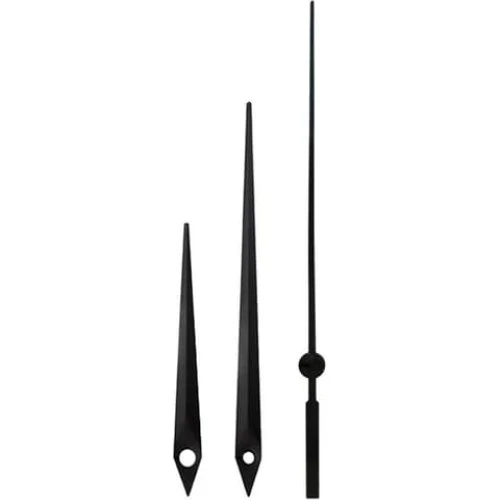 Stille Kvarts Urværk med Sorte Visere - 18.5mm Aksel