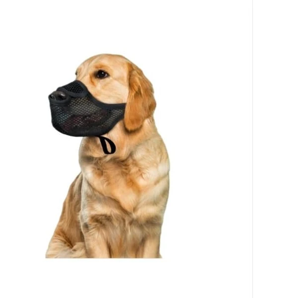 Anti-spise hundekurv: Åndbar mesh hundemundbeskytter, S