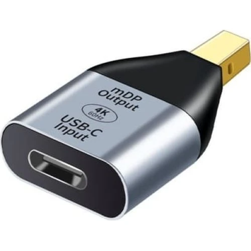 USB-C til Mini DisplayPort 1.4 Adapter - 8K/4K - Aluminium Grå