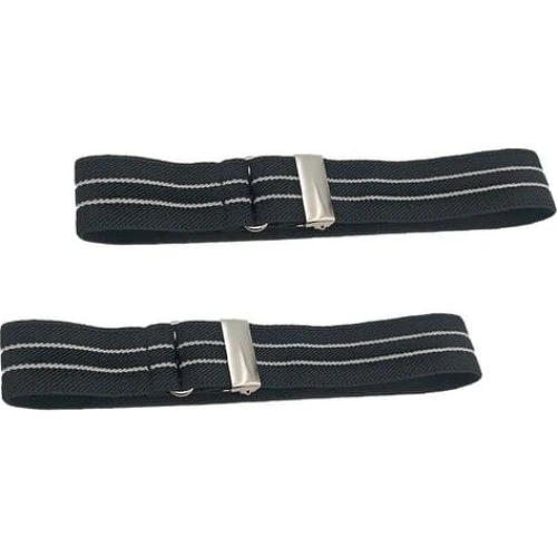 Elastiske skjorteærmeholdere - Justerbare armbånd, Black