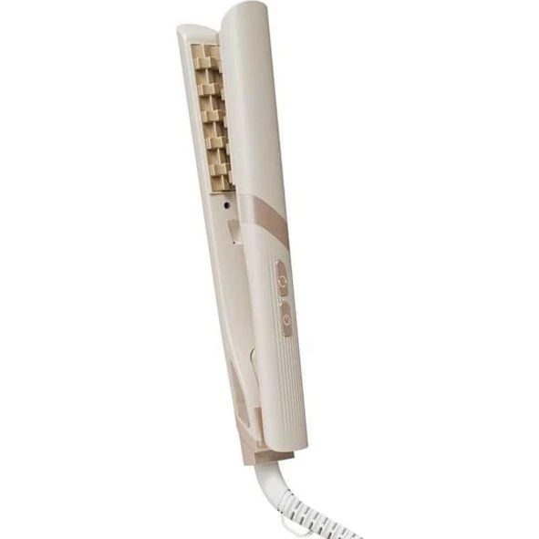 Majsplade Fluffy Hårkrøller - Volumengivende Jern, Beige