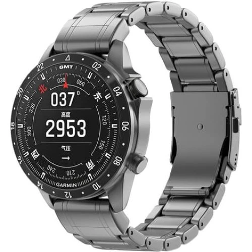 22mm Titanium Urrem til Garmin Fenix 8/7 - Grå