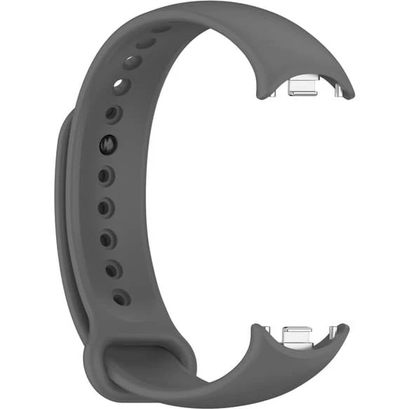Xiaomi Band 8/9 TPU-rem med metalhoved – Grey