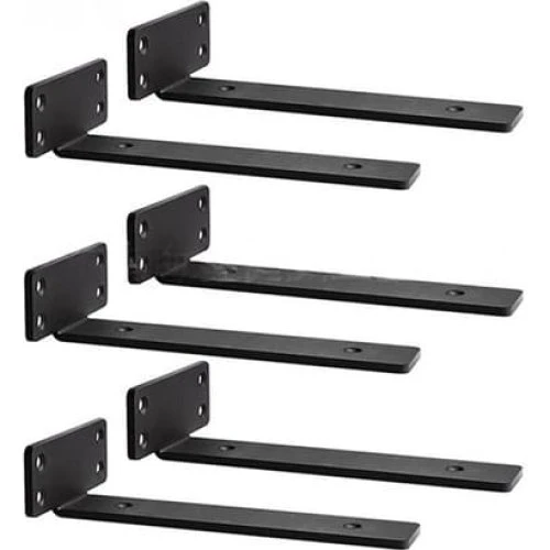Kraftige usynlige hyldeknægte i stål, 6-inch (sæt med 6 stk.)