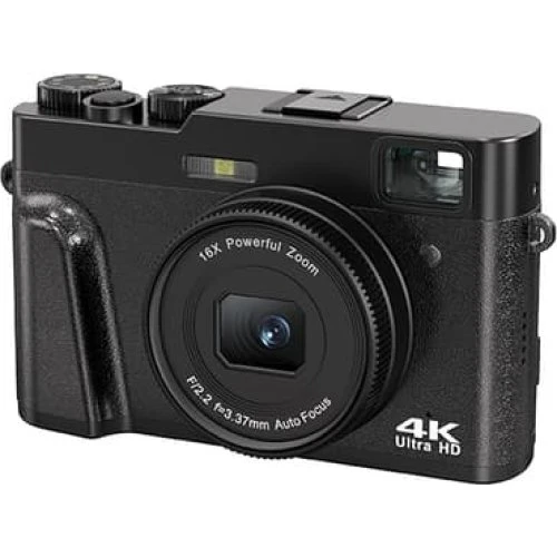 2.7K Digitalkamera med 48MP, 16x Zoom og Hot Shoe