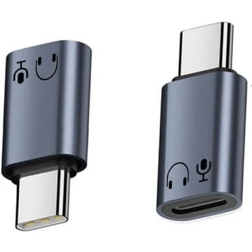 Lightning til Type-C Adapter i Aluminium - HiFi Lyd, Grå