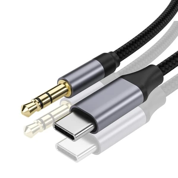 Type-C til 3,5 mm Aux-lydkabel, 0.5m
