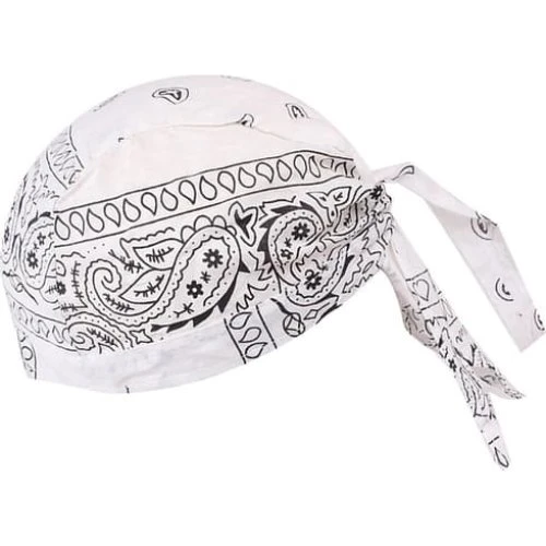 Åndbar bomuld bandana hovedbeklædning - White