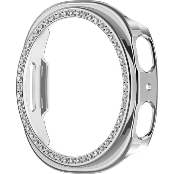Samsung Galaxy Watch 8 44mm Etui - Silver med Diamantudskæring