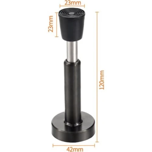 Hydraulisk dørstop Black 12 cm - Borefri eller med boring
